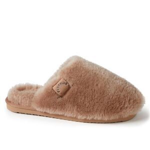 Fireside by Dearfoams Shelly Beach Shearling Slippers Driftwood 8 NWT IN PKG